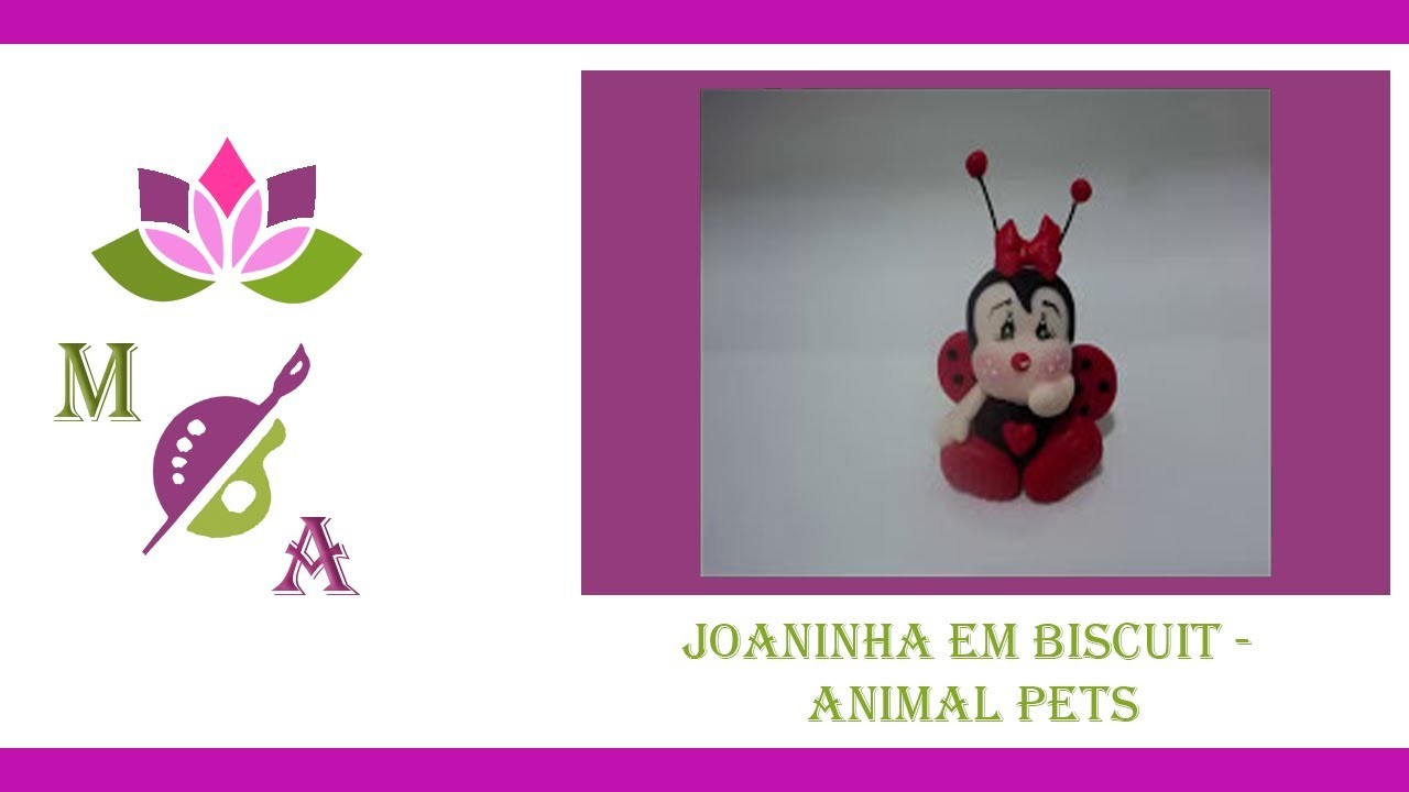 Joaninha em biscuit - Animal Pets