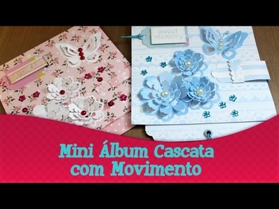 Mini Álbum Cascata com Movimento | Quinta das Técnicas de Scrapbook