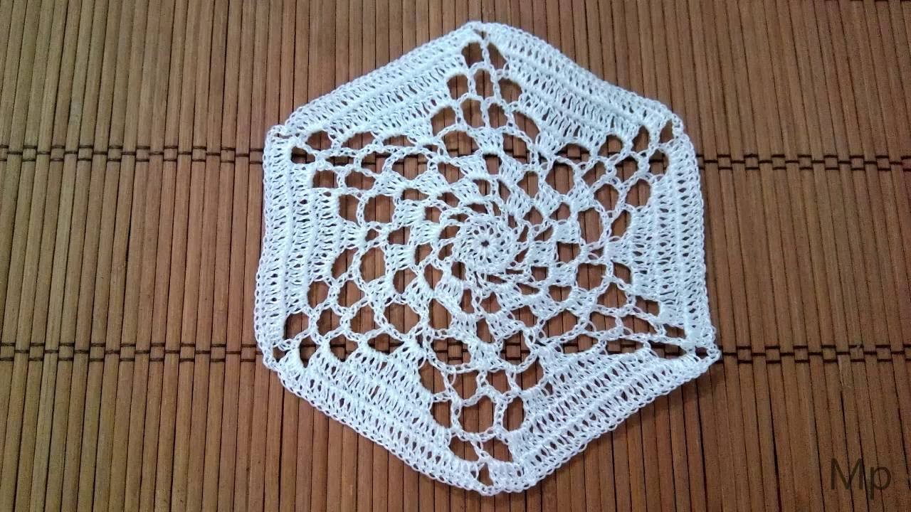 Motivo em crochê para caminho de mesa (square de crochê)