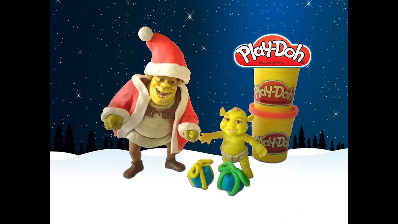Play-Doh Shrek Santa Claus playdough - Plastilina Shrek Papai Noel  | ToysBR