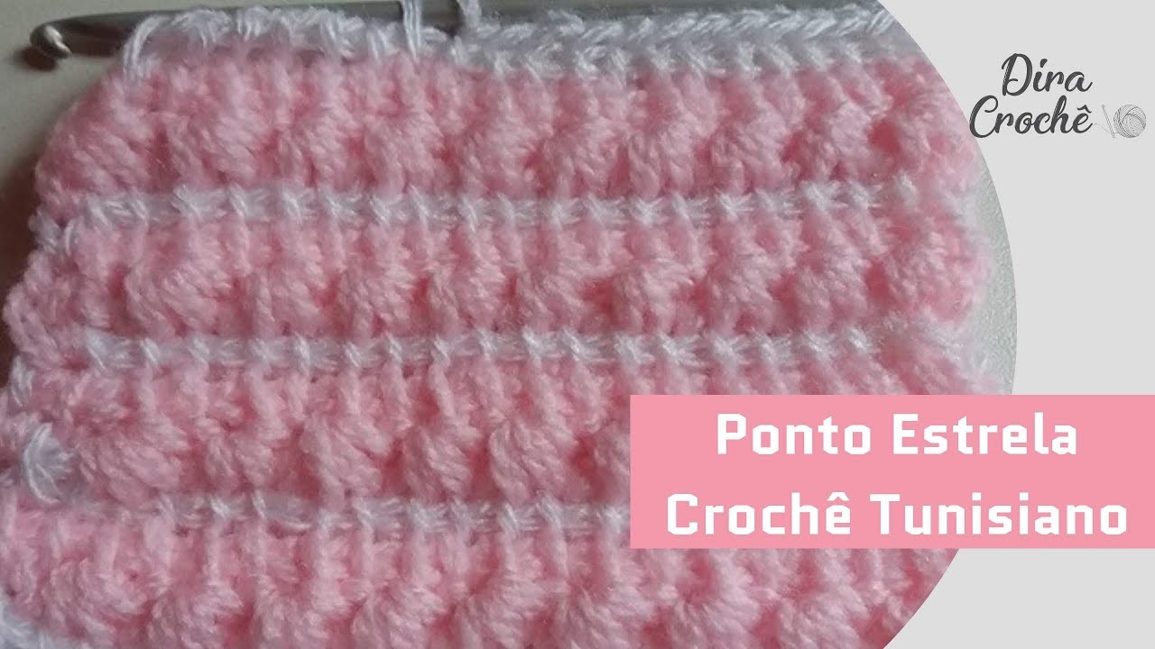 Ponto Estrelinha no  Crochê tunisiano