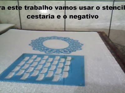Barrado falso com stencil