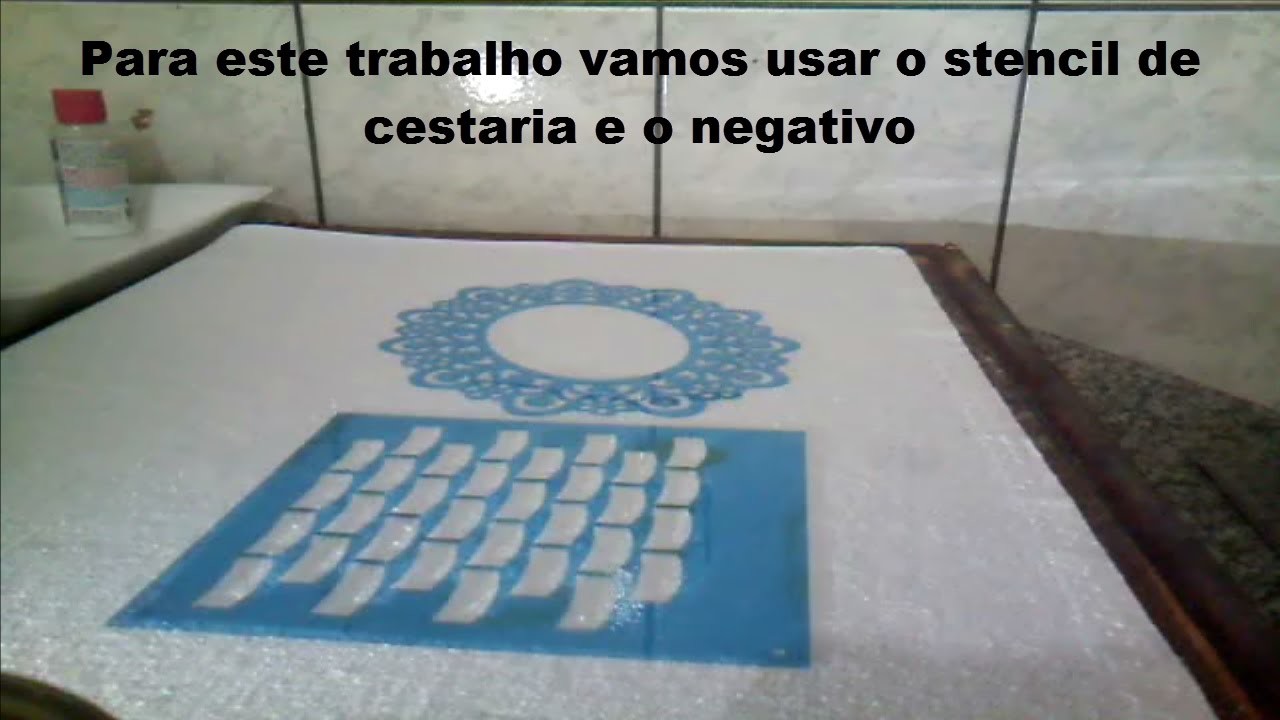 Barrado falso com stencil