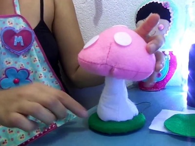 Cogumelo em feltro! vídeo completo (Michely Euzebio)
