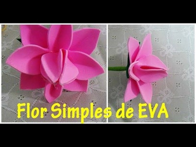 Flor Simples de EVA - passo a passo