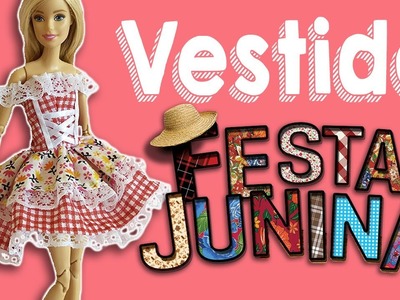 Vestido Festa Junina | Como Fazer Vestido de Boneca Barbie Cherry Miniaturas