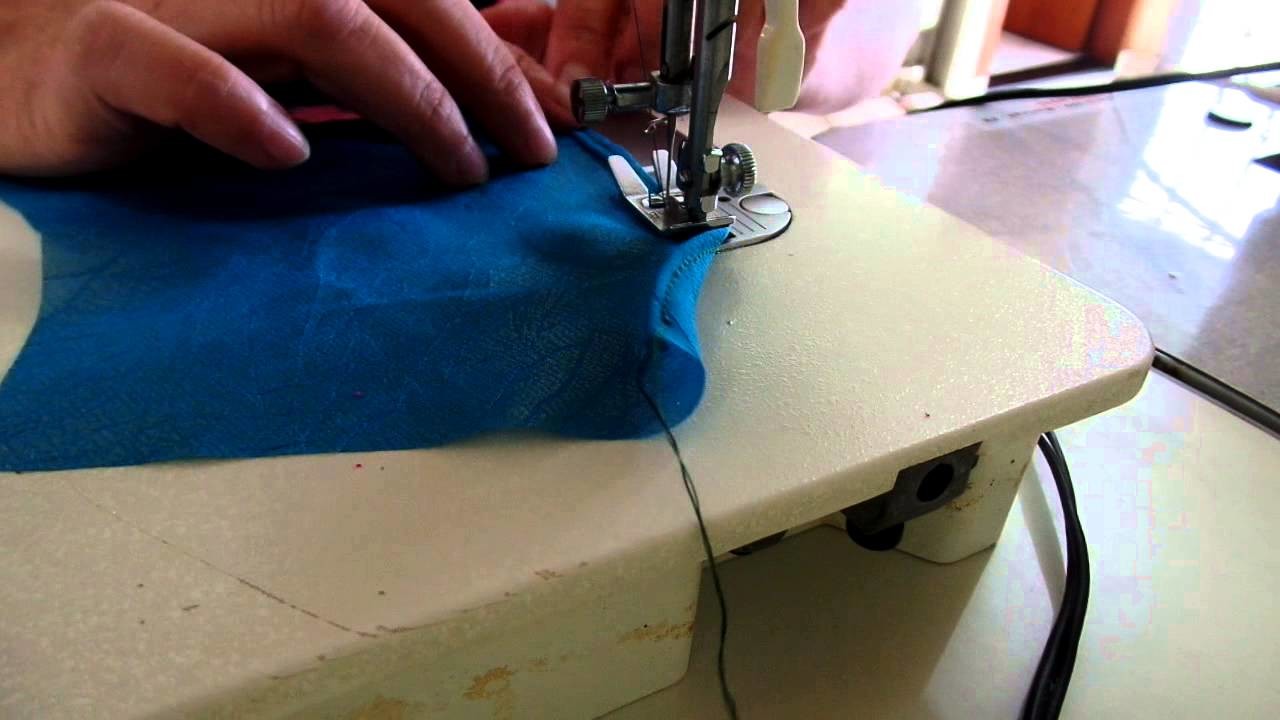 Como fazer barra em malha na máquina doméstica e barra de lenço.   Aula 26