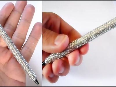 DIY - caneta customizada com strass.