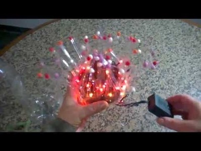 Luminária feita com garrafa pet