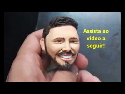 NOVO CURSO VIRTUAL- rosto masculino em Biscuit ( Luiz Costa)