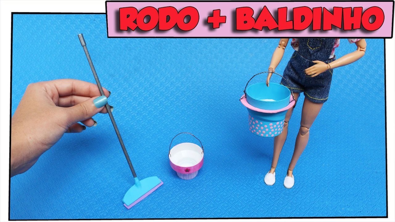 Como fazer: Rodo e Balde para bonecas Barbie, Monster High, E.A.H entre outras!