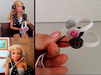 Como fazer uma miniatura de  Headphone para  Barbie, Ever After High e
outras bonecas