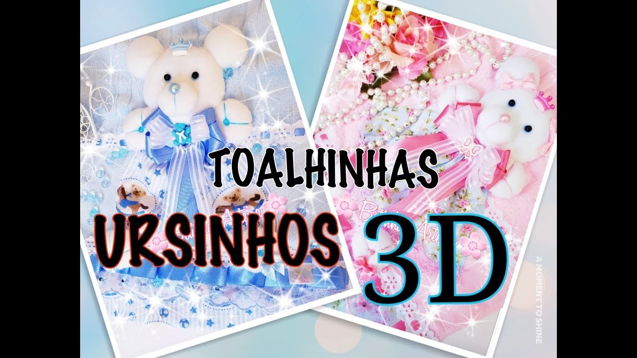 #Toalhinhas3D personalizadas com ursinhos 3D