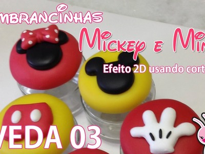 Como conseguir efeito 2D em Biscuit usando cortador - Mickey e Minnie - Sah passa o passo #VEDA 03