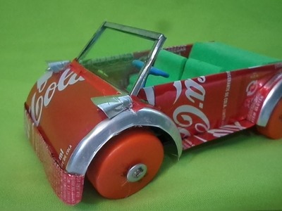 COMO FAZER CARRINHO ELÉTRICO _ How to Make Electric Car of Coca-Cola Can