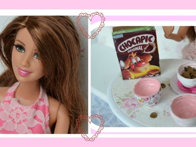Como fazer taça de cereais para Barbie ♥