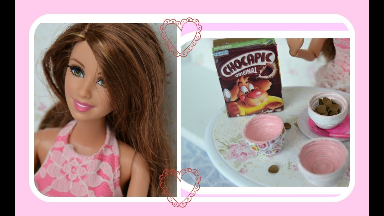 Como fazer taça de cereais para Barbie ♥