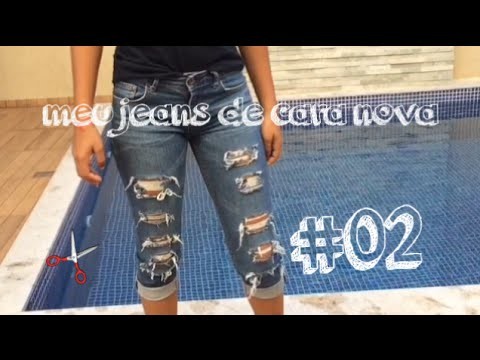 DIY - como customizar calça. meu jeans de cara nova #02