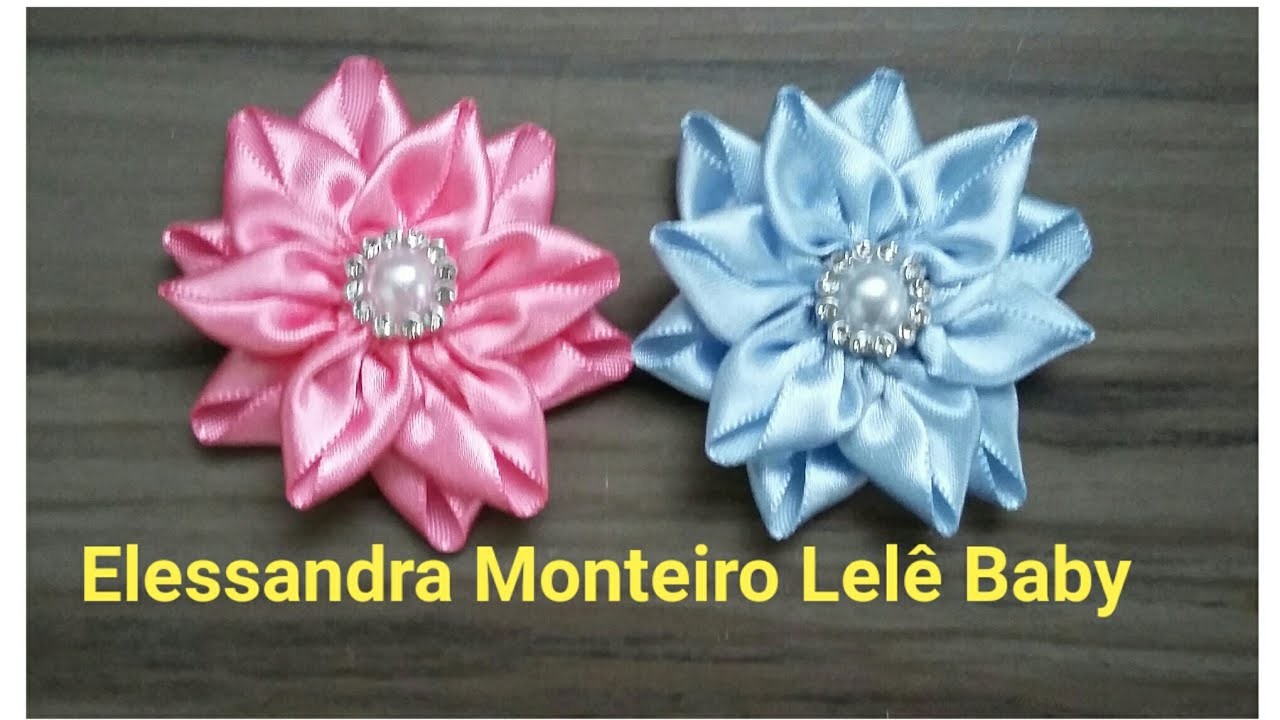 DIY:Flor de Cetim????Facil de Fazer|Elessandra Monteiro Lelê Baby Nº54
