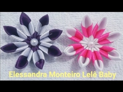 DIY:Flor de Cetim????Facil de Fazer|Elessandra Monteiro Lelê Baby Nº55