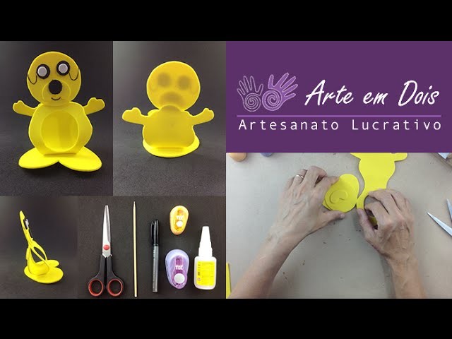 DIY Porta Bombons do Jake da Hora de Aventura