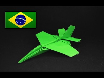 Origami: Avião de Combate F 16 ( Tadashi Mori ) - Instruções em português PT BR
