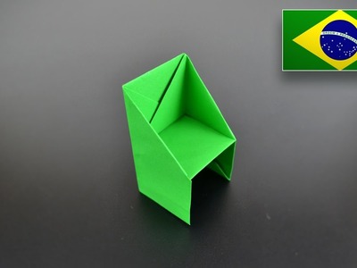 Origami: Cadeira - Instruções em Português BR