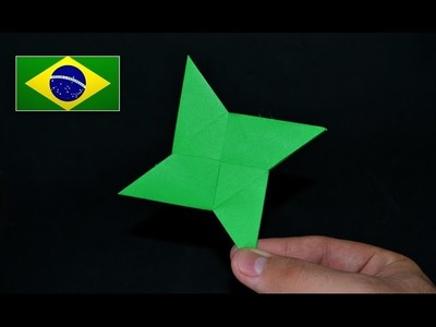 Origami: Shuriken do Naruto. Estrela ninja de papel - Instruções em português PT BR