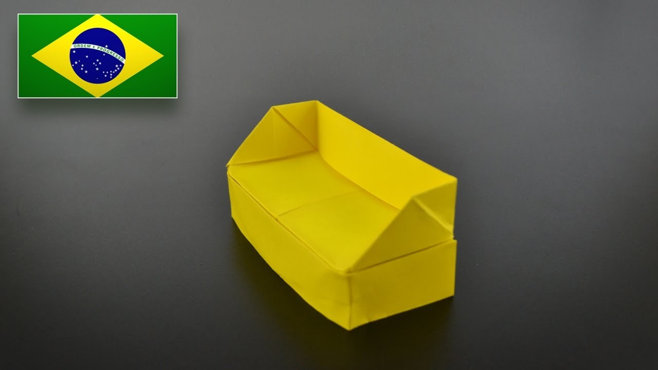 Origami: Sofá - Instruções em Português BR