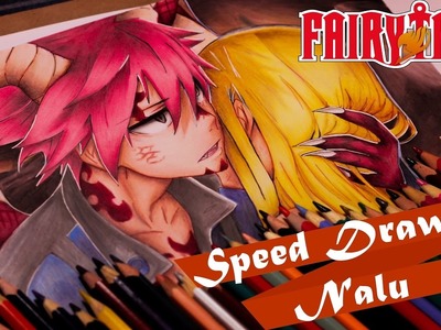 Speed Drawing - Natsu and Lucy  Fairy Tail (Nalu)