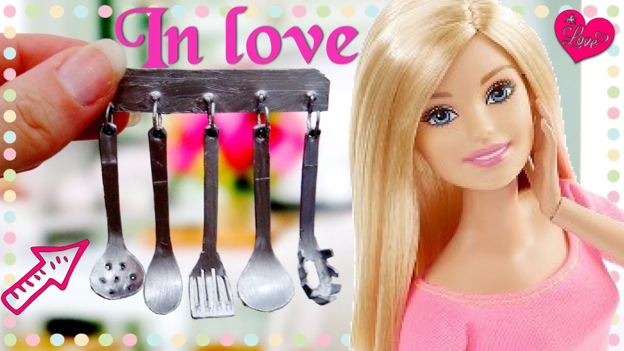 ???? Utensílios de Cozinha para Barbie com Pote de Sorvete. A Brincadeira fica mais Legal!!!????