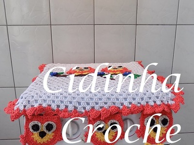 Cidinha Croche : Capa Fogão Em Croche Corujinhas (4Bocas)Passo A Passo-Parte 2.5