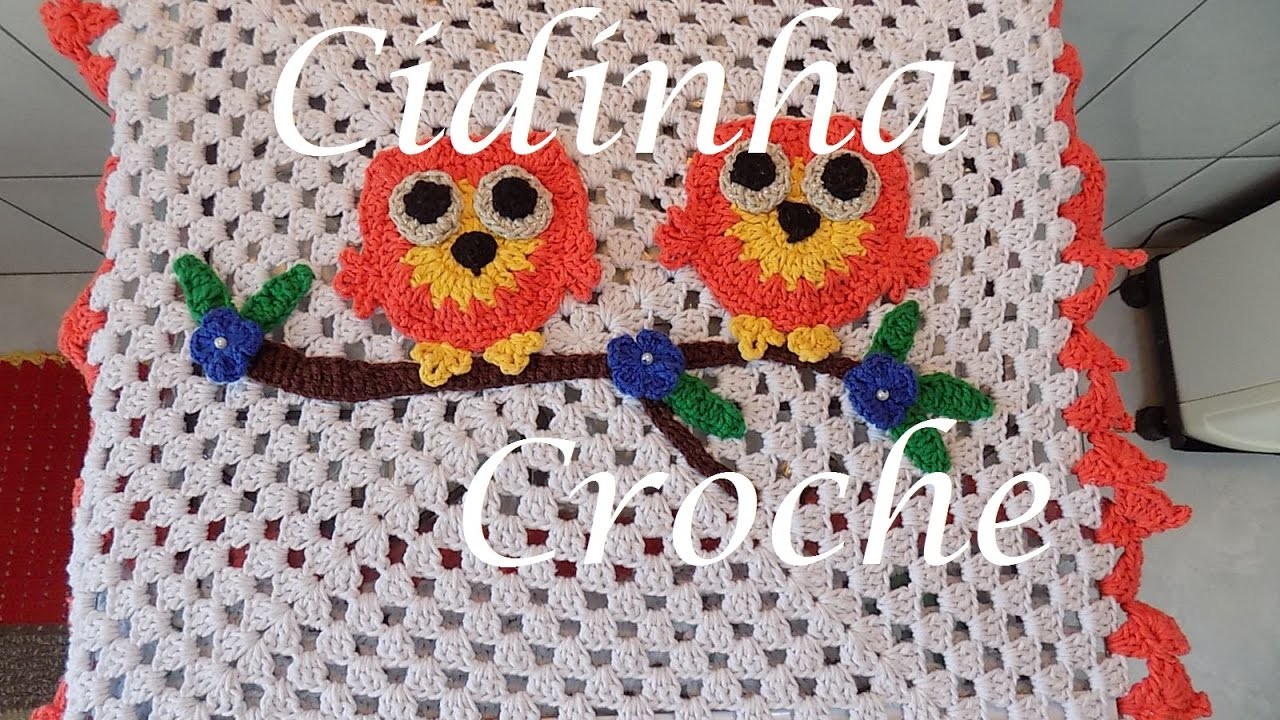 Cidinha Croche : Capa Fogão Em Croche Corujinhas (4Bocas)Passo A Passo Parte 3.5