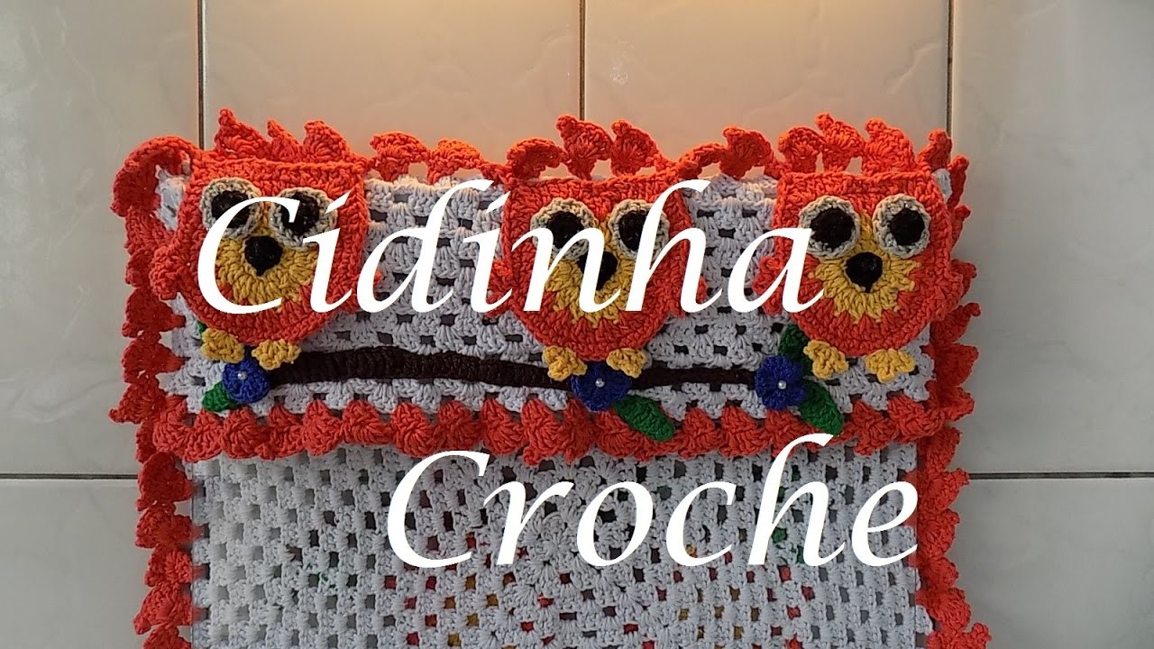 Cidinha Croche : Capa Fogão Em Croche Corujinhas (4 Bocas)Passo A Passo-Parte 4.5