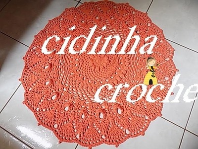 Cidinha Croche :Tapete Redondo Em Croche Vulcão- Passo A Passo- Parte 3 - Final