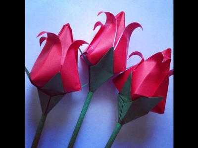 Como fazer: uma tulipa de origami
