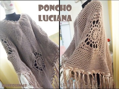 Crochê para Canhotas - Poncho Luciana (Man.: 48)