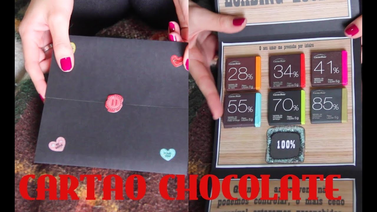 DIY: Cartão com chocolate (Dia dos namorados)