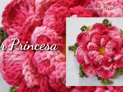 Flor de crochê Princesa