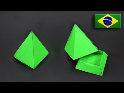 Origami: Caixa Pirâmide - Instruções em Português BR