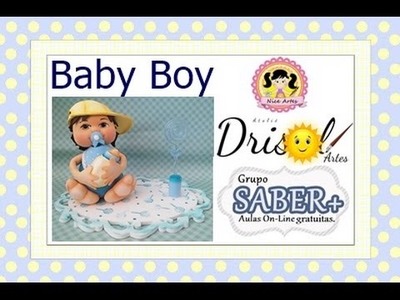 Topo para Bolo Fralda-Baby Boy