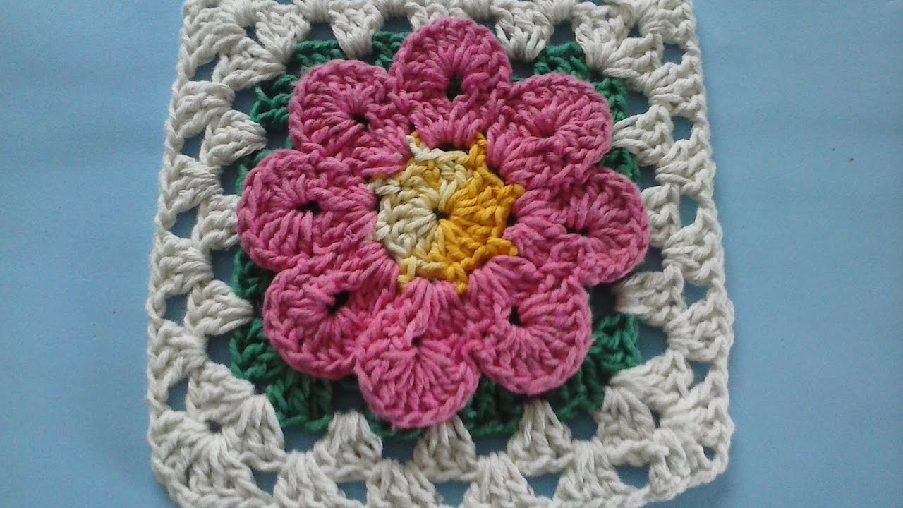 Como Fazer Quadrado Em Flor de Crochê Aula Para Iniciante Parte 2