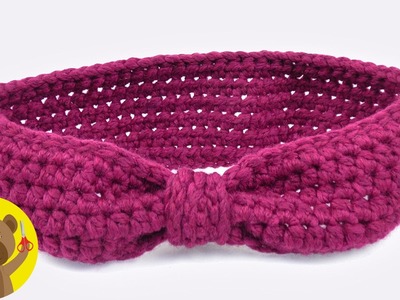 Headband de crochet com laço | Tiara de crochet