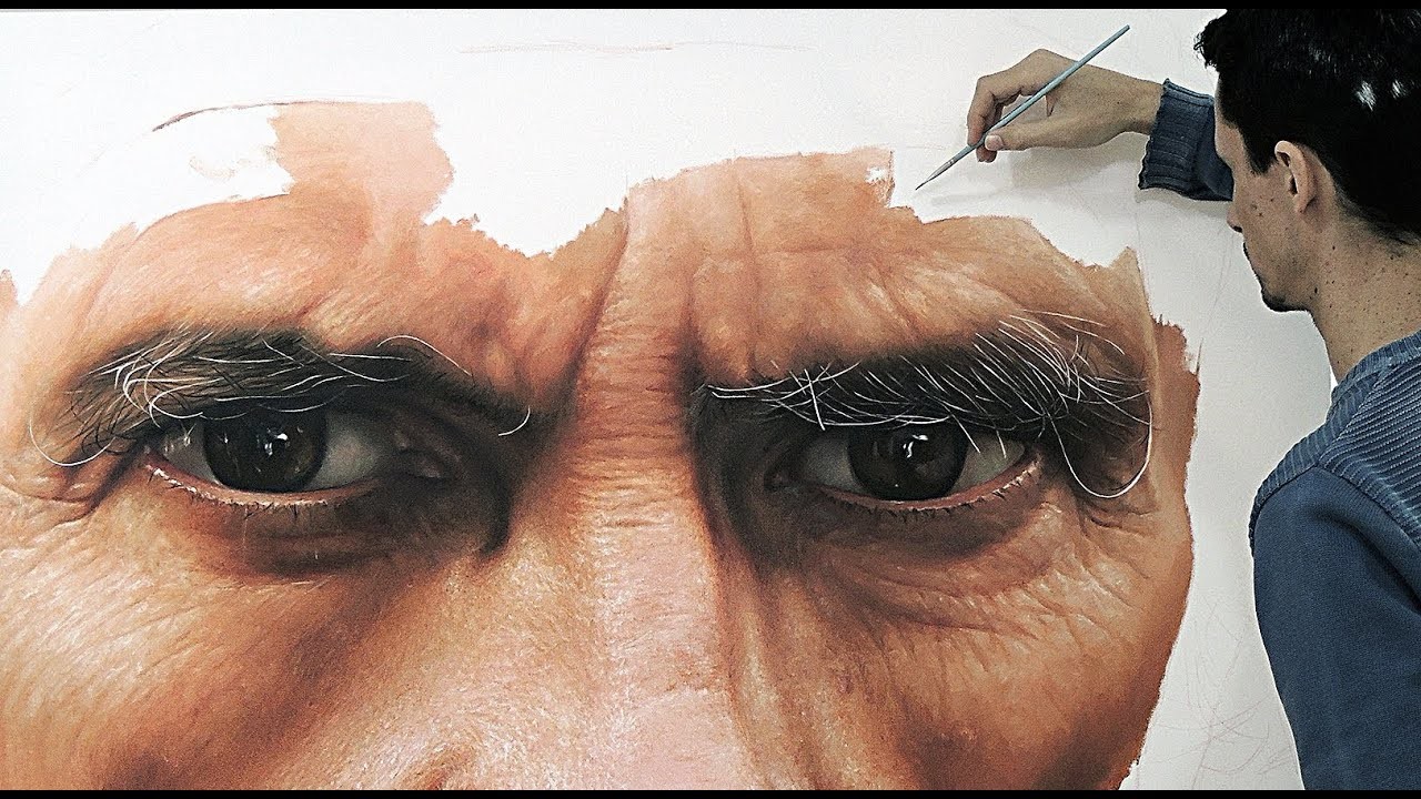 Hyper-realistic oil painting on canvas - fabiano Millani (Father)