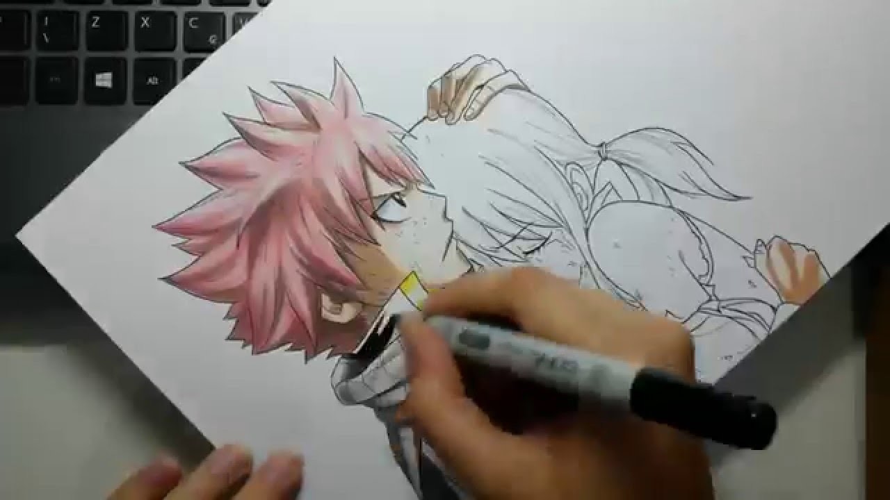 Speed Drawing - Natsu and Lucy (Fairy Tail)