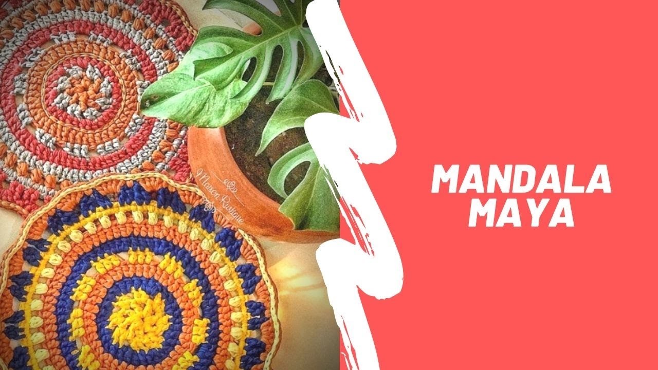 Tapete Mandala  Maya Fio de Malha. Mandala Rug