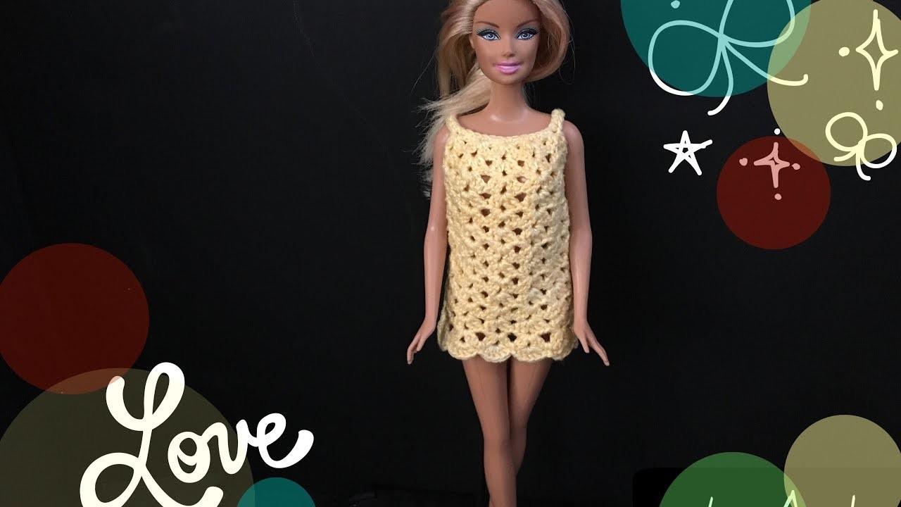 Vestido para barbie simples.croche - LiiArt