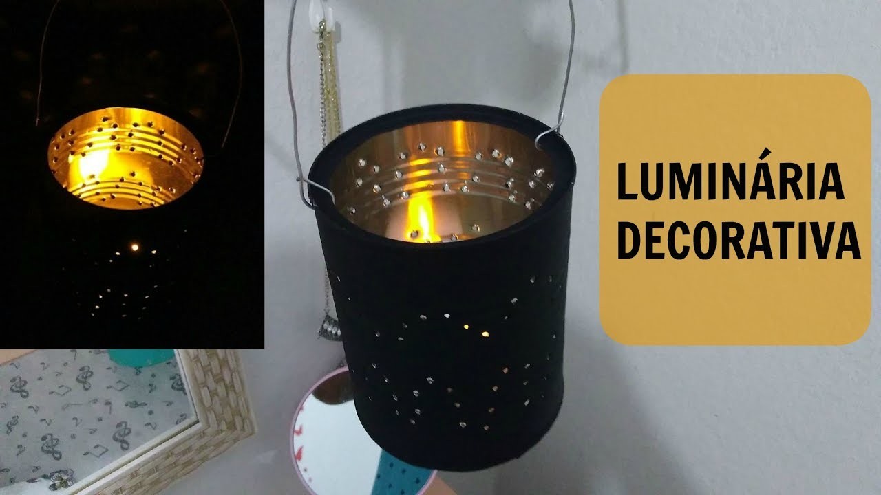 DIY - Luminária decorativa com lata de leite ninho #DECORANDOOQUARTO| GraziSilc