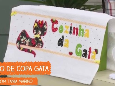 Pano de Copa Cozinha da Gata com Tania Marino | Vitrine do Artesanato na TV - Rede Família
