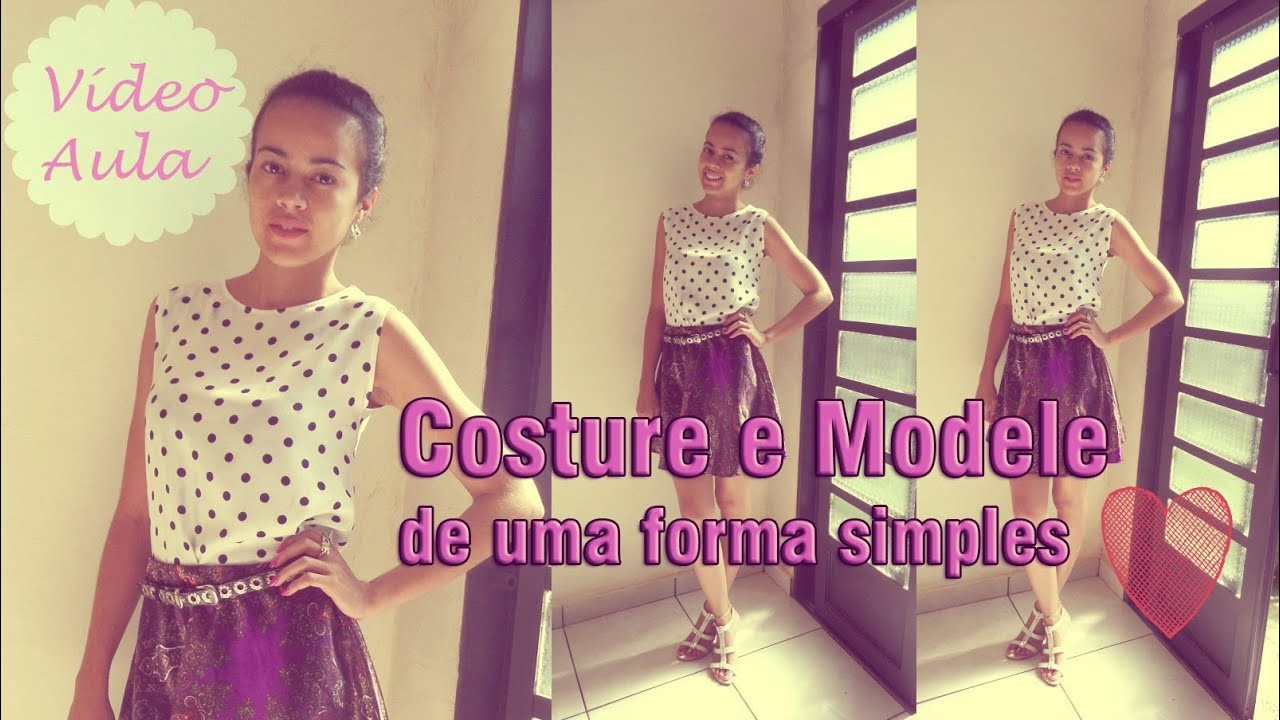 Como costurar e modelar roupas - blusa simples  Alana Santos Blogger